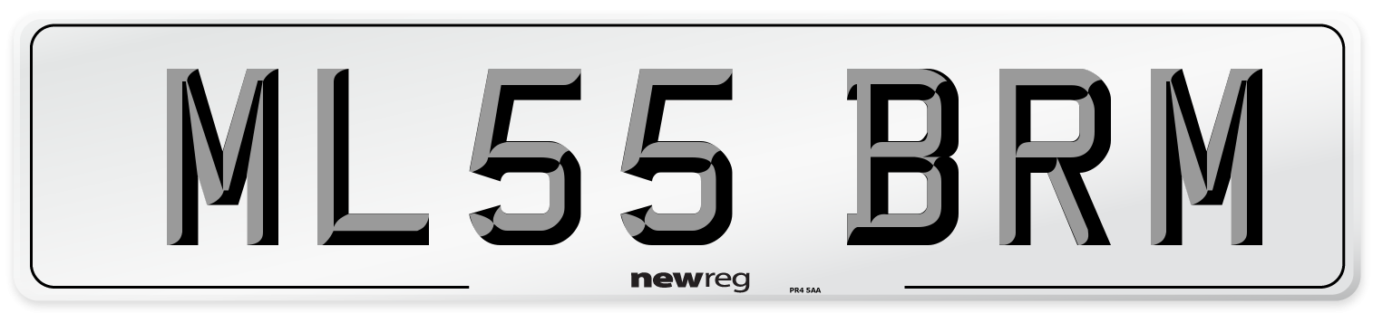 ML55 BRM Number Plate from New Reg